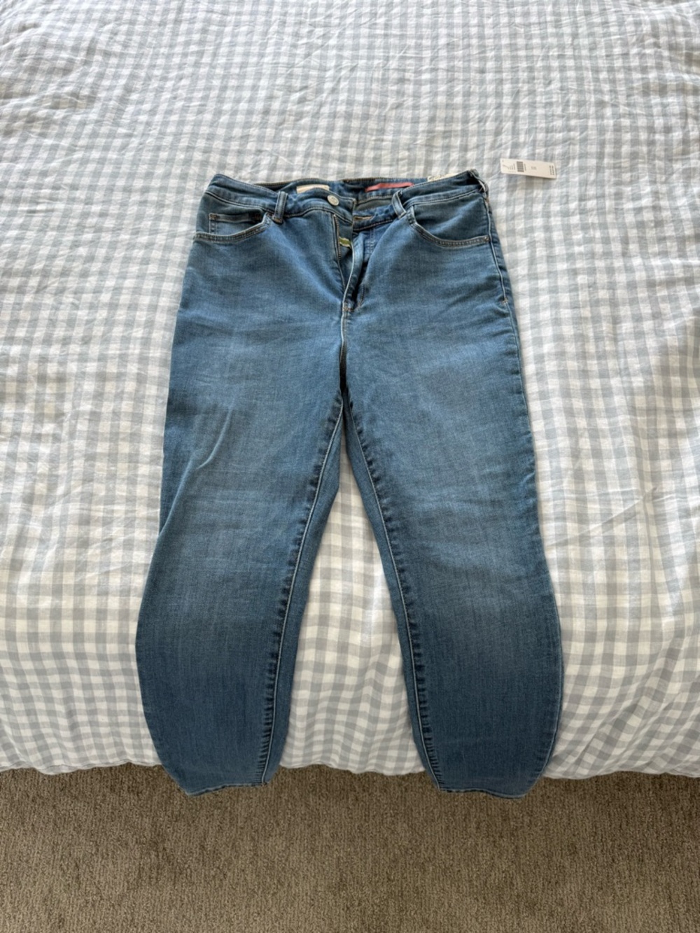 Pilcro Blue Stretch High Rise Jeans
